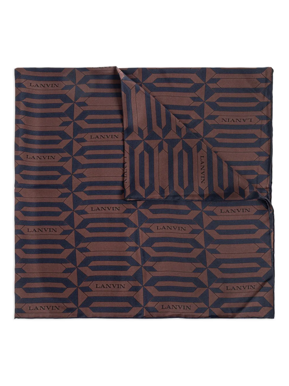 Lanvin geometric-pattern silk scarf Bruin