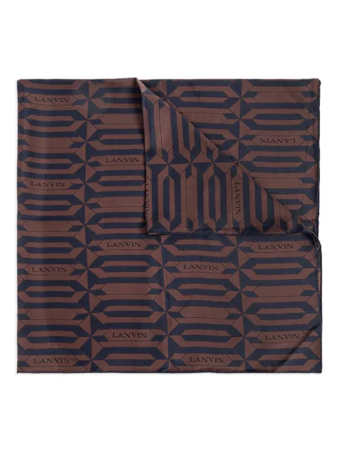 Lanvin geometric-pattern silk scarf