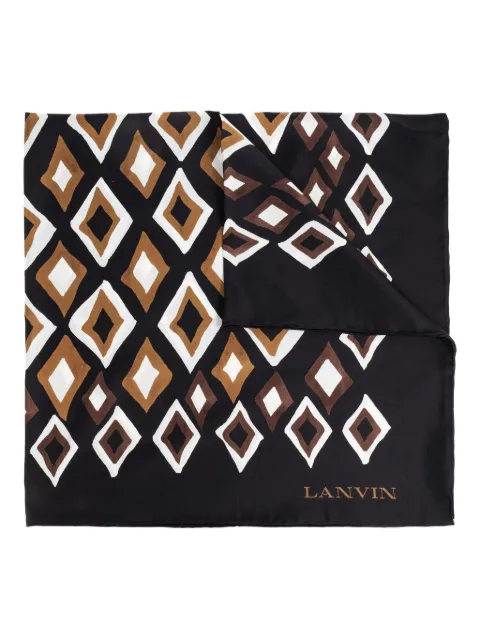 Lanvin geometric-pattern silk scarf
