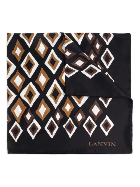 Lanvin mascada de seda con motivo geométrico