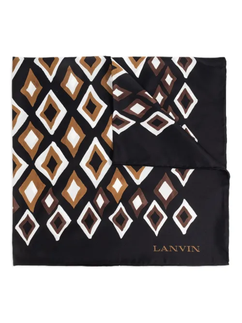 Foulard en soie à motif géométrique - Lanvin - Modalova