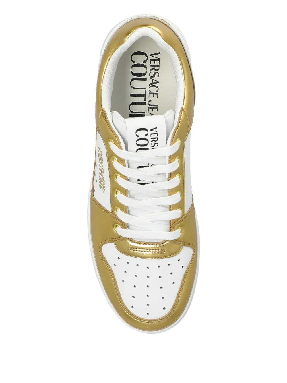 Versace Jeans Couture metallic-panel sneakers Gold