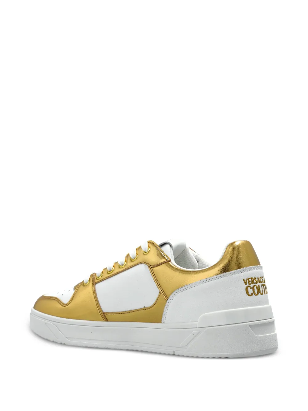 Versace Jeans Couture metallic-panel sneakers Gold