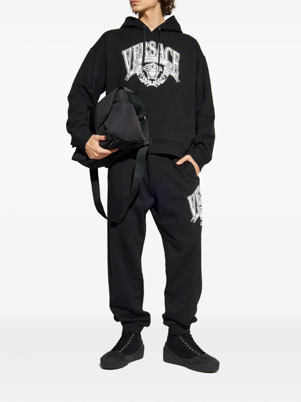Versace Trainingsbroek met Medusa-logo - Zwart