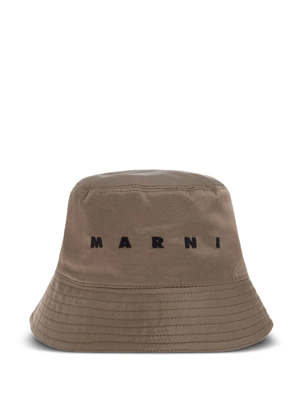 Marni Vissershoed met geborduurd logo Bruin