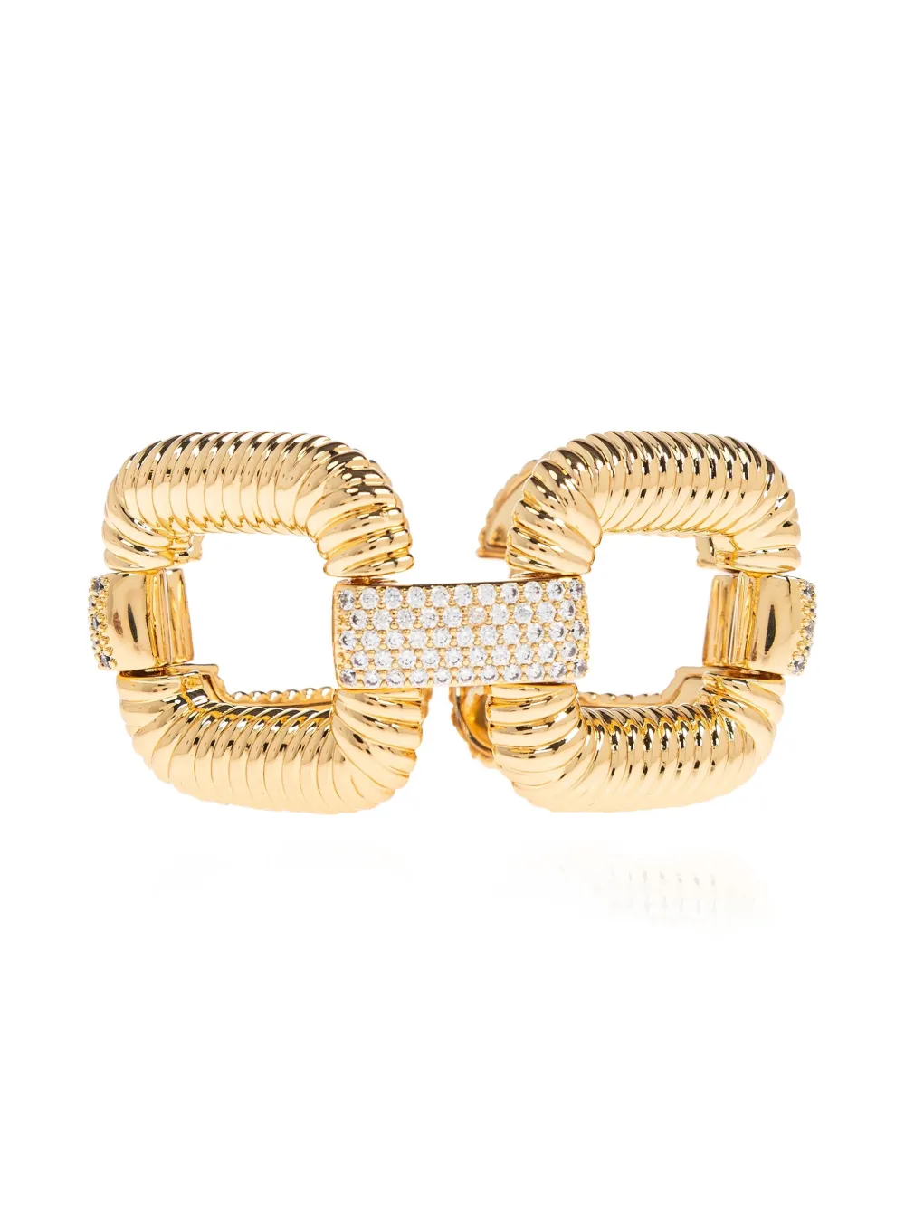 Self-Portrait rope-detail crystal-embellished bracelet - Oro