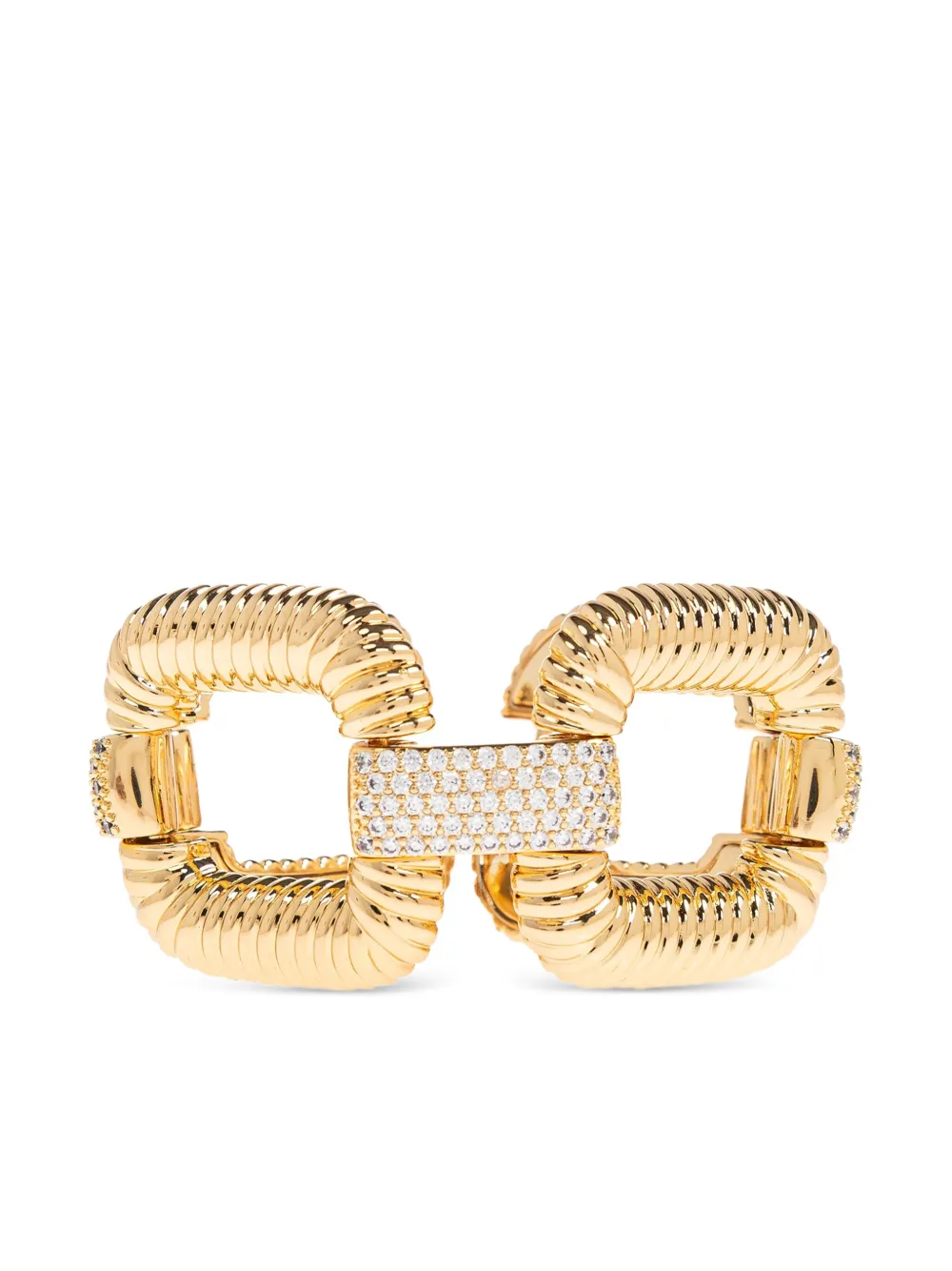 Self-Portrait cable-link crystal-embellished bracelet | Gold | Image 1