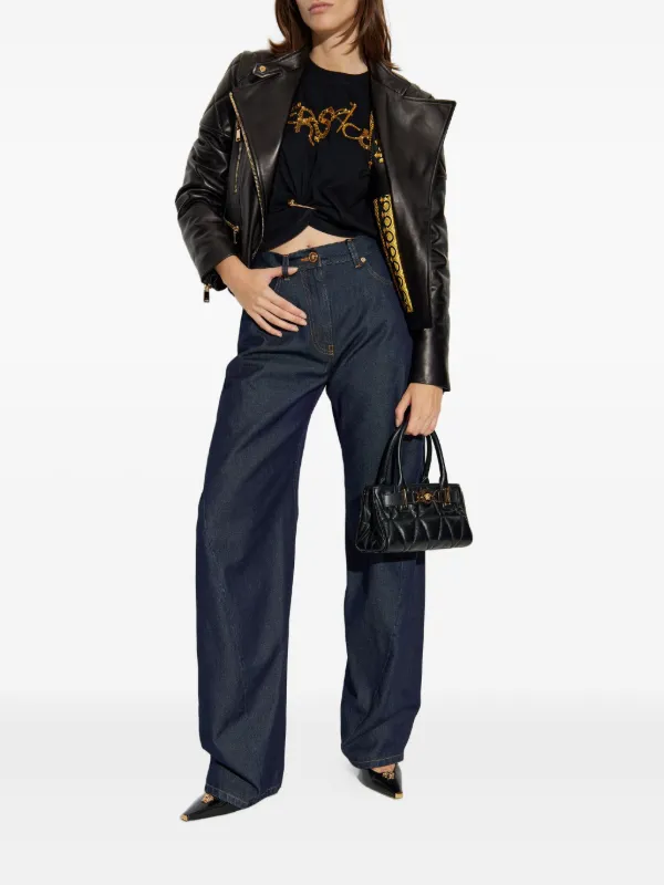 VERSACE CLASSIC ヴェルサーチ　キルティングレザージャケット 中古・古着通販】VERSACE (ヴェルサーチェ) 総柄キルティング
