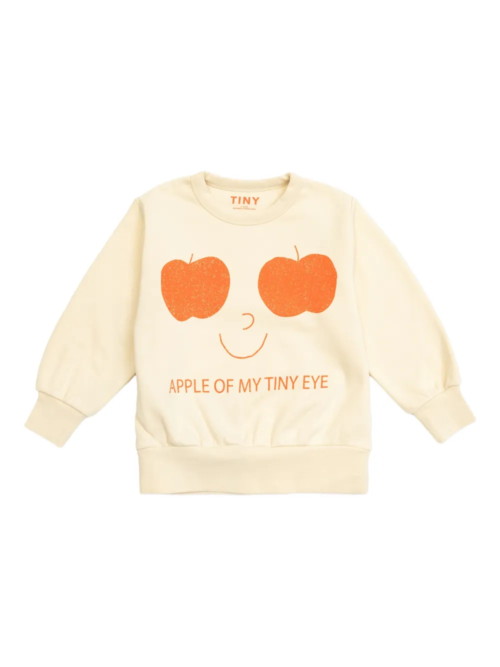 Tiny Cottons Sweater met appelprint Beige