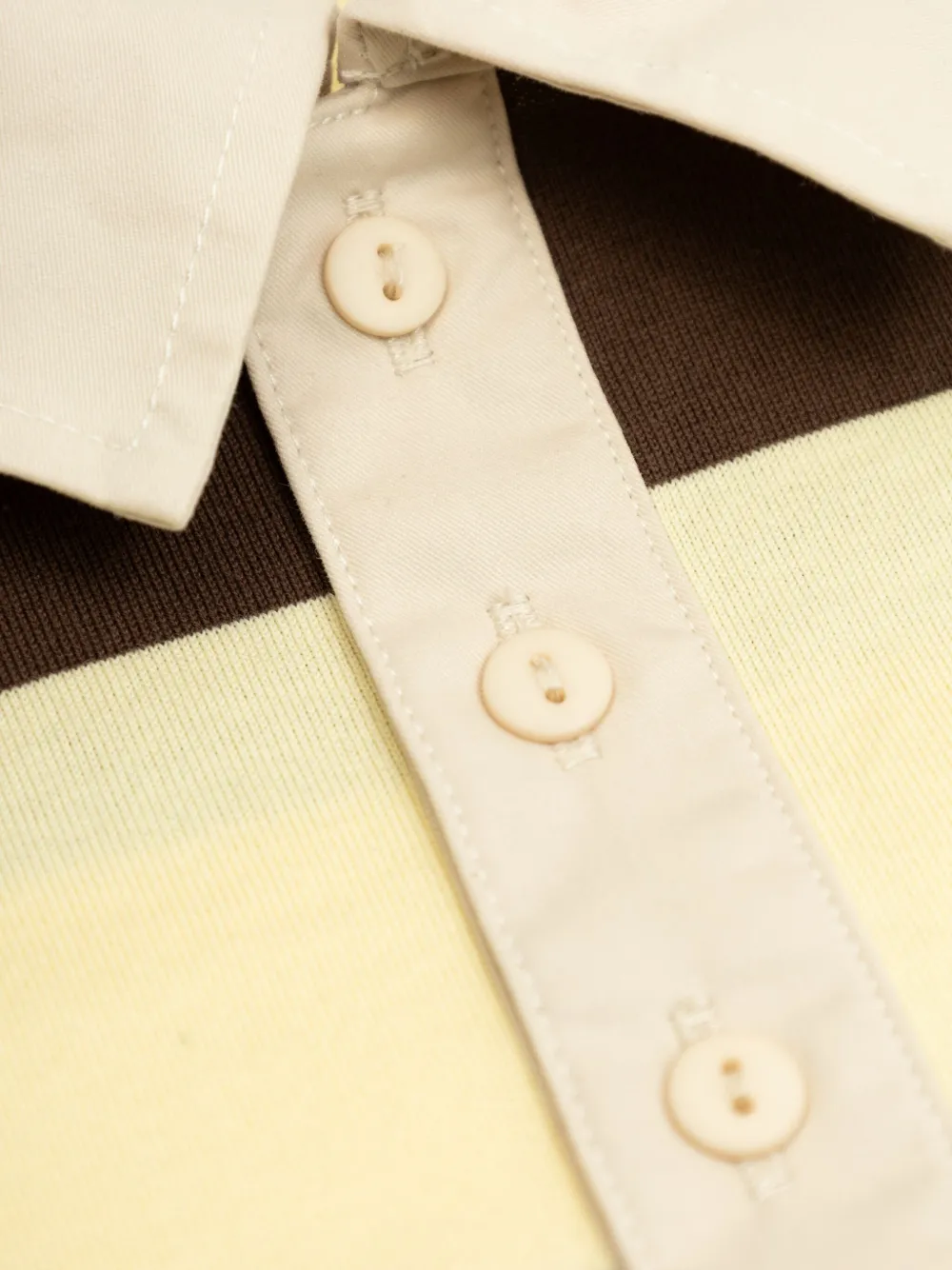 Tiny Cottons Gestreept rugbyshirt Beige