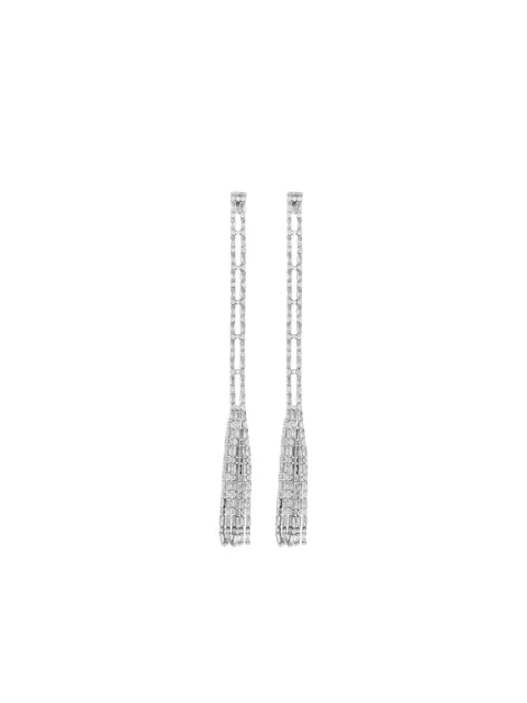 DSQUARED2 baguette-cut crystal-fringe earrings