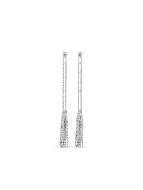 DSQUARED2 baguette-cut crystal-fringe earrings
