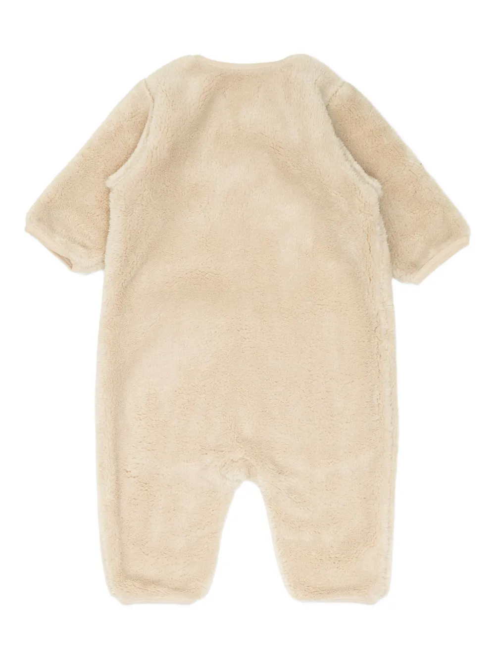 Liewood bunny-embroidered fleece romper - Beige