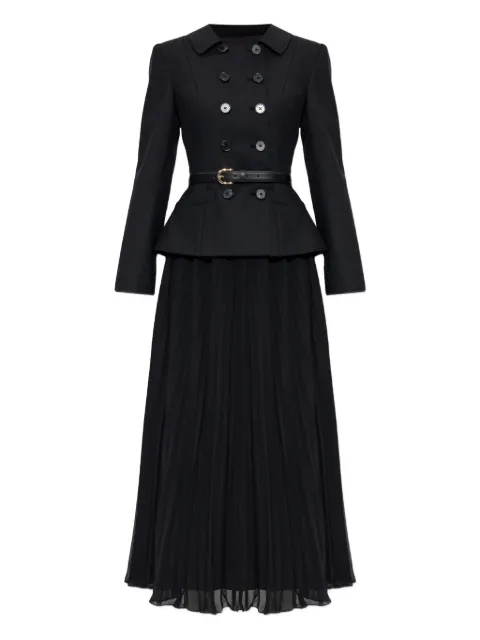 Self-Portrait belted double-breasted midi dress