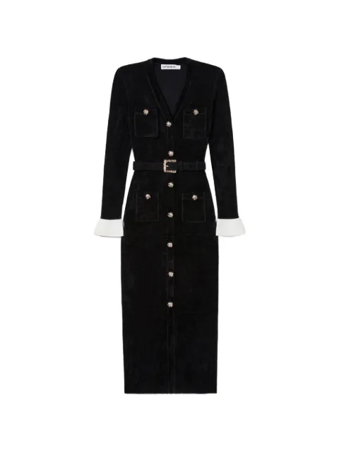 Self-Portrait belted double-breasted midi dress