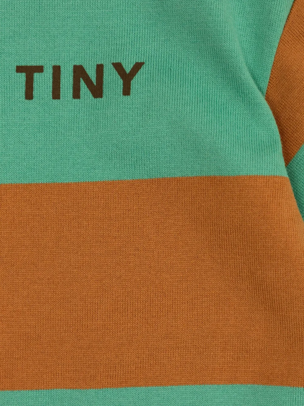 Tiny Cottons Gestreept jumpsuit met polokraag Groen