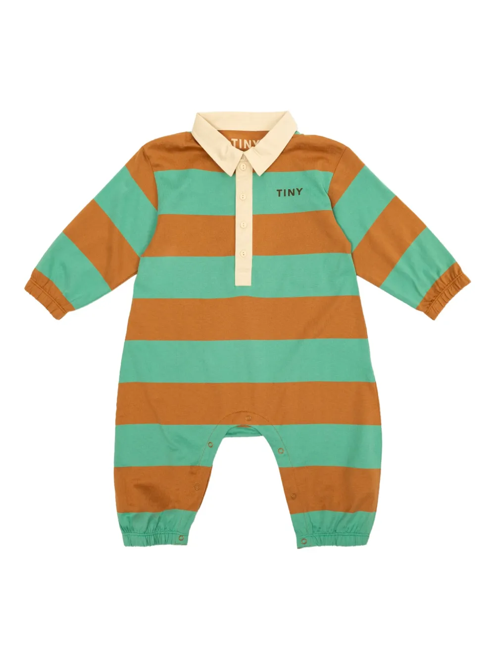 Tiny Cottons ストライプ ジャンプスーツ - グリーン Tiny Cottons ストライプ ジャンプスーツ - グリーン