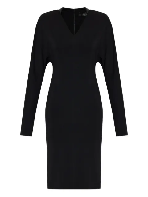 Versace V-neck long-sleeve mini dress