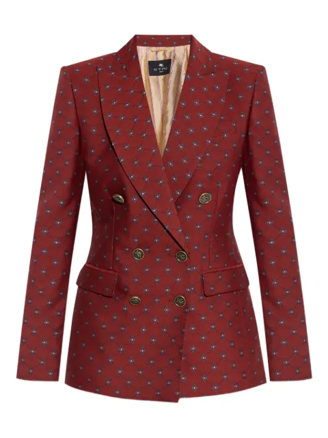 ETRO paisley-print double-breasted blazer