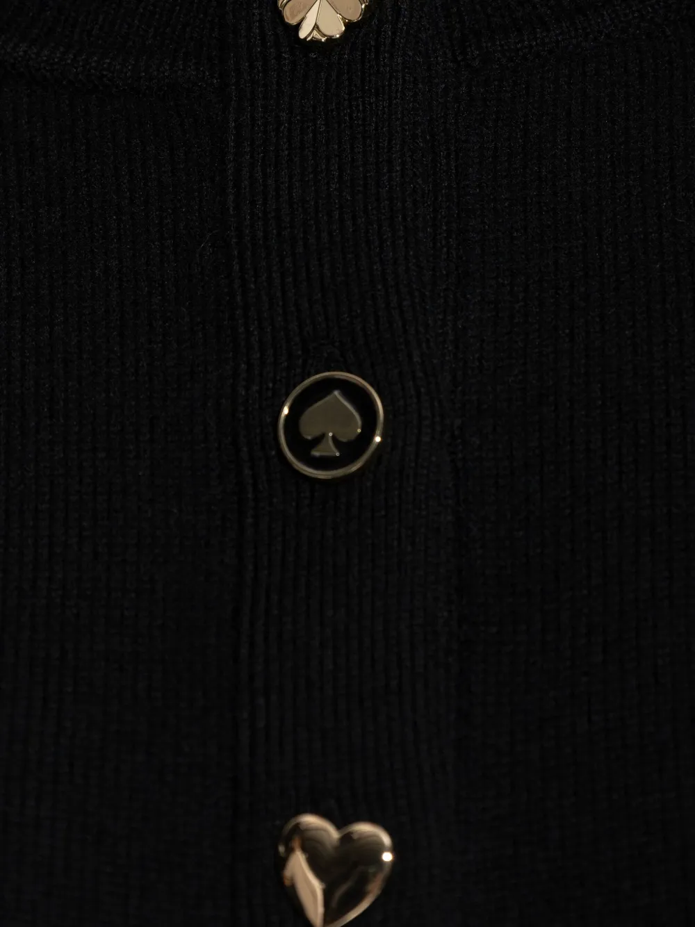 Kate Spade Button-embellished Cardigan In Black
