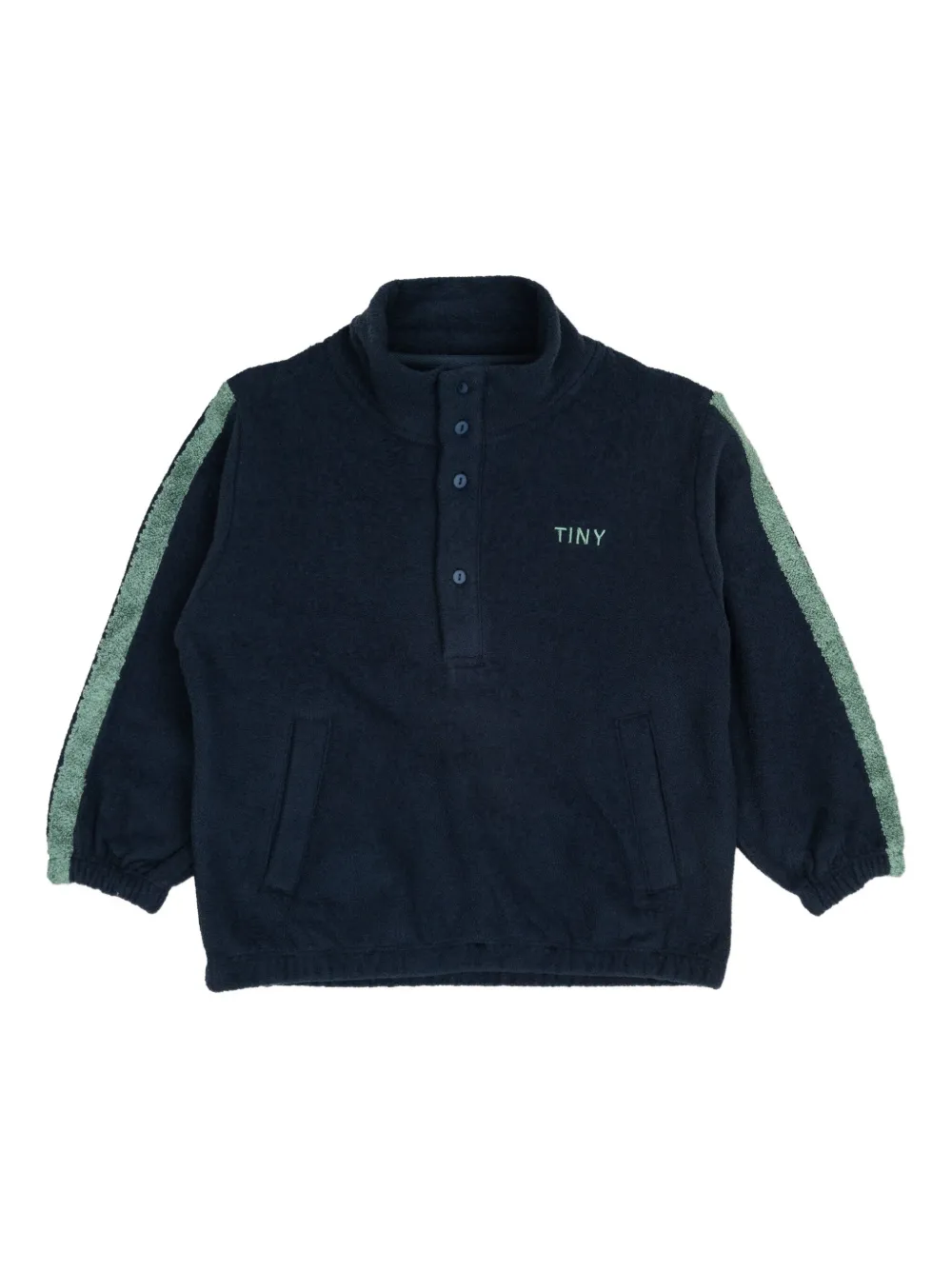 Tiny Cottons Fleece trui met vlakken Blauw