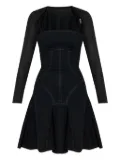 Versace Jeans Couture flared corset dress - Black