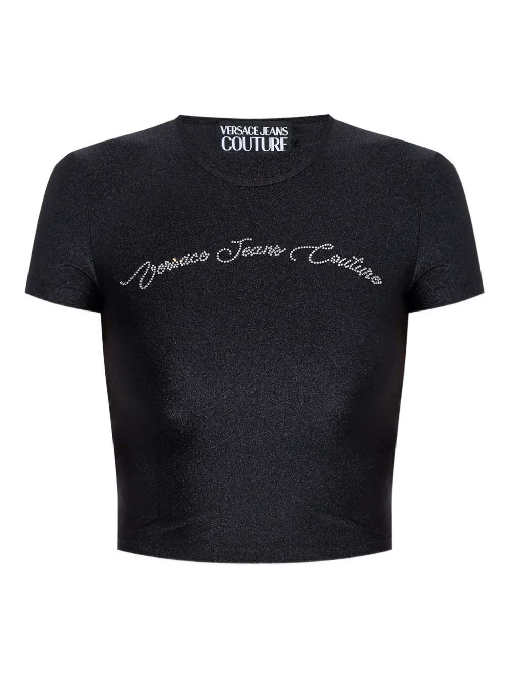 Versace Jeans Couture T-shirt met stras Zwart