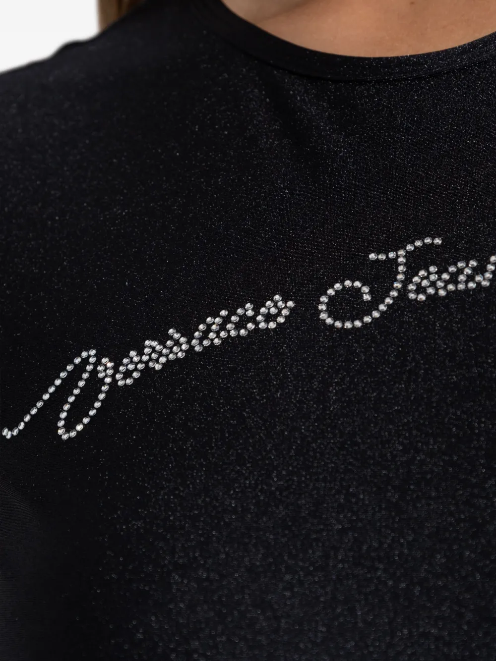Versace Jeans Couture T-shirt met stras Zwart