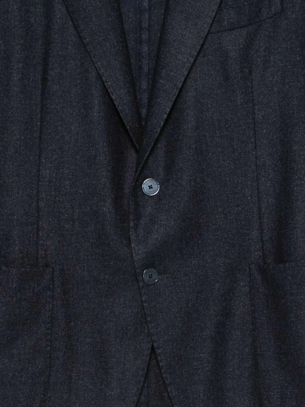 Santaniello Blazer met enkele rij knopen Zwart