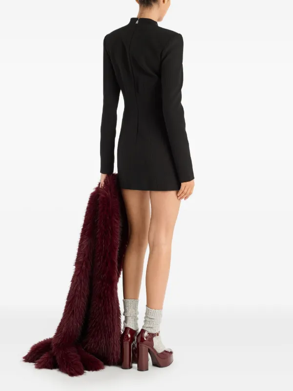 ROTATE BIRGER CHRISTENSEN Vestido Corto Manga Larga Negro