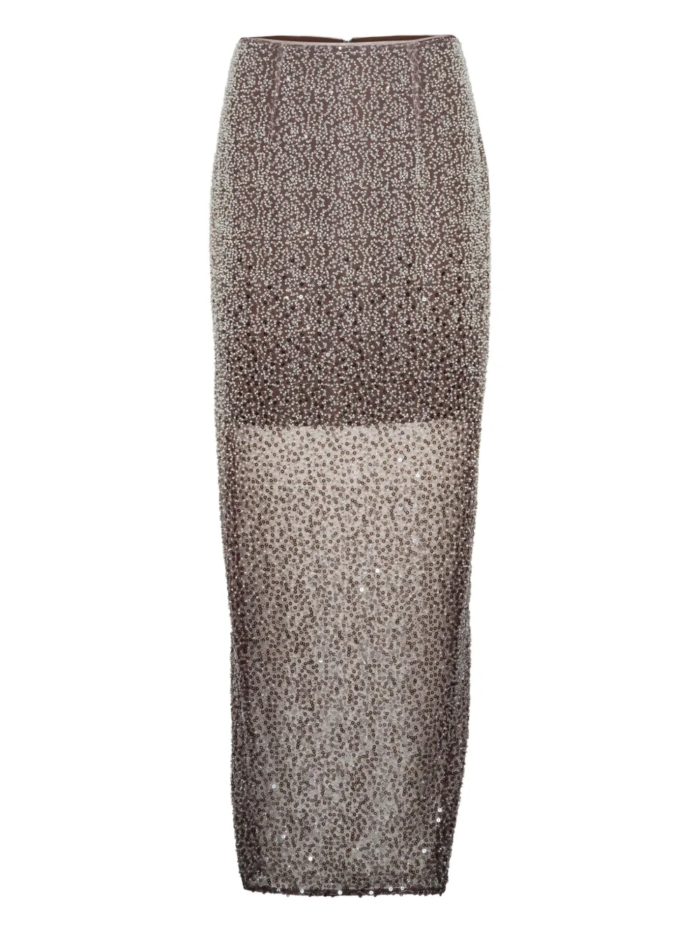 Rotate Birger Christensen Beaded Maxi Skirt In Brown