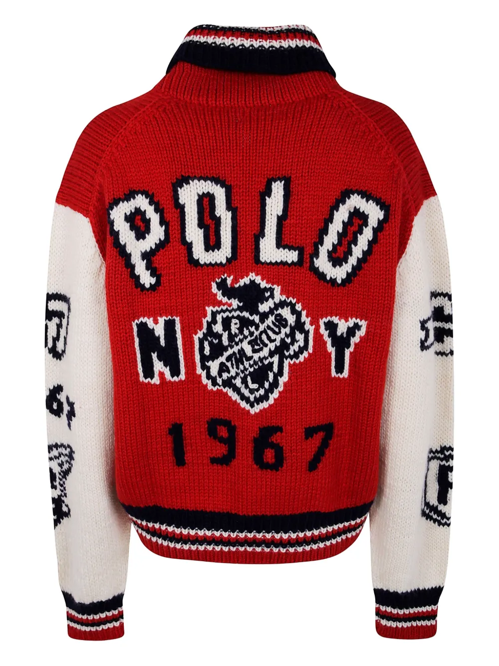 Polo Ralph Lauren knitted wool cardigan Rood