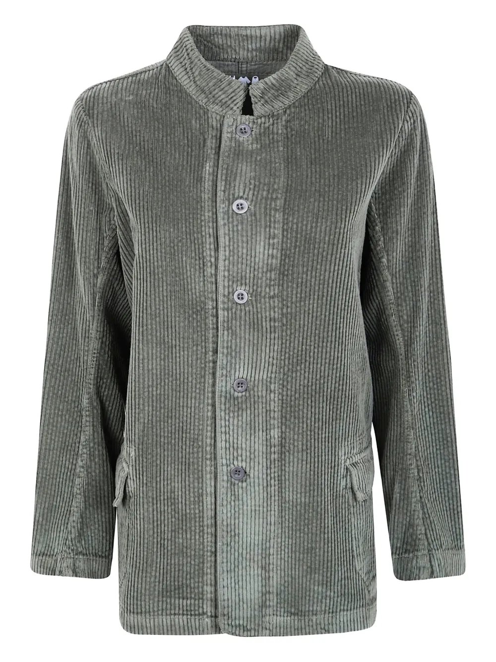 Labo Art Pina Cotton Button-front Jacket In Gray