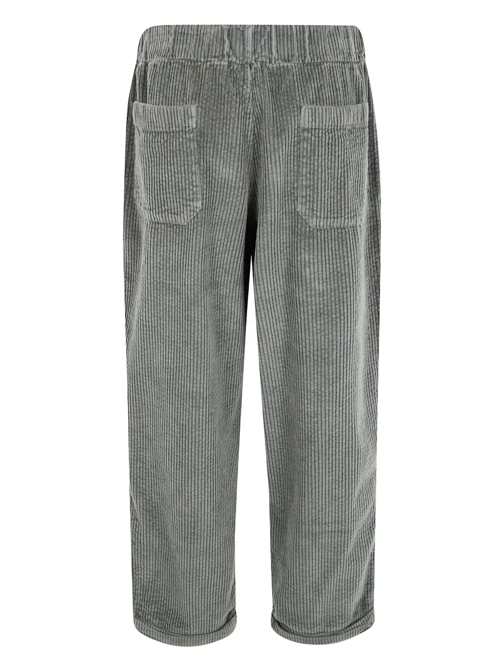 Labo Art Broek met ribfluwelen textuur - Groen