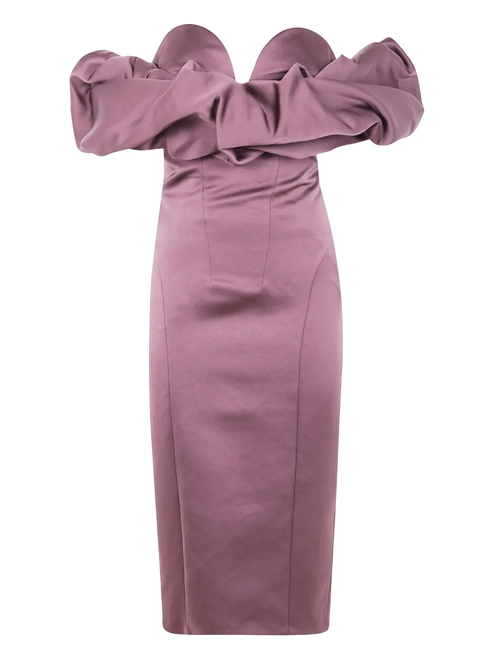 Elisabetta Franchi Jurk met pofmouwen Paars