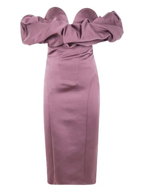 Elisabetta Franchi off-shoulder puff-sleeve dress