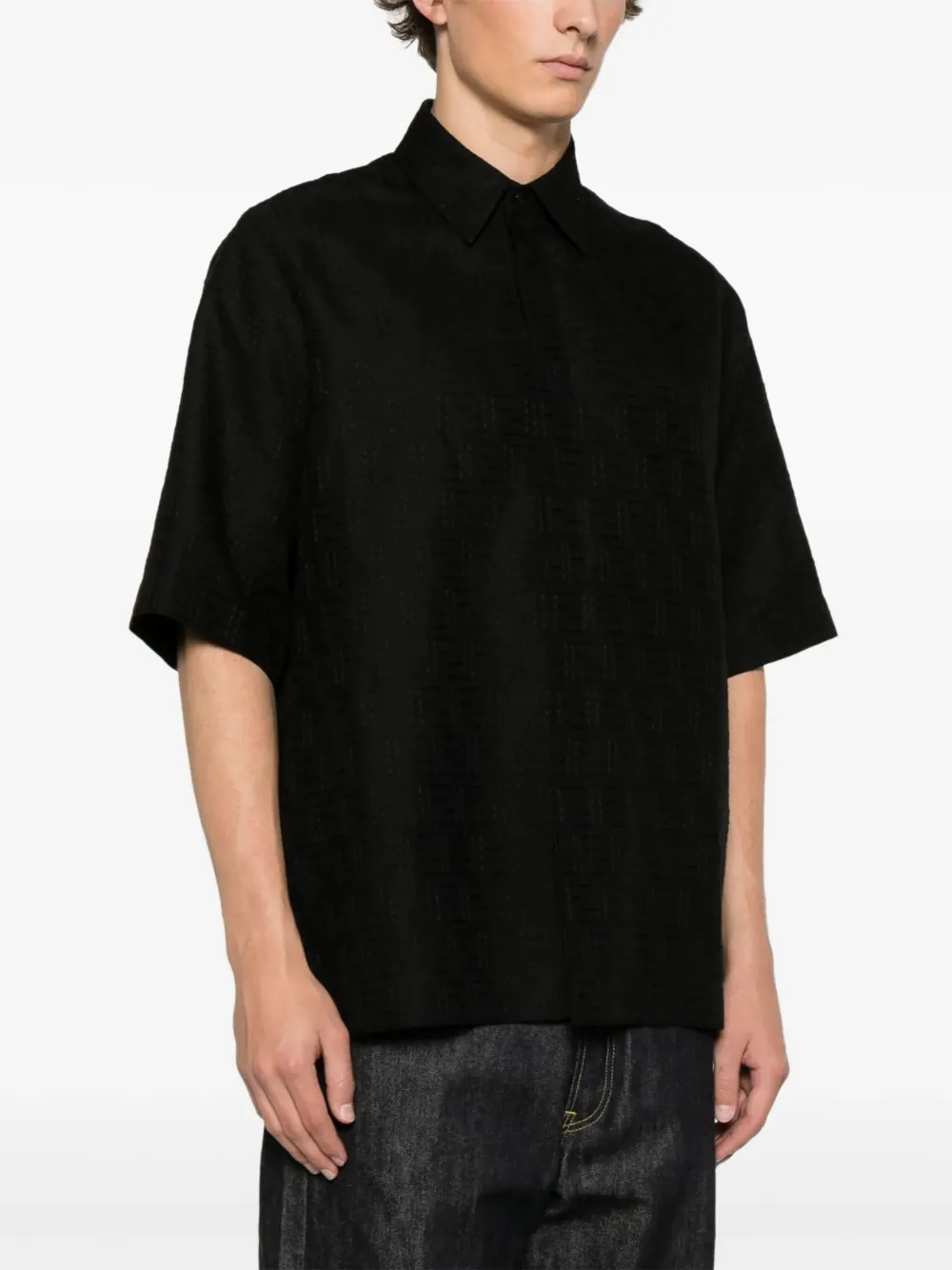 FENDI Overhemd met FF-jacquard Zwart