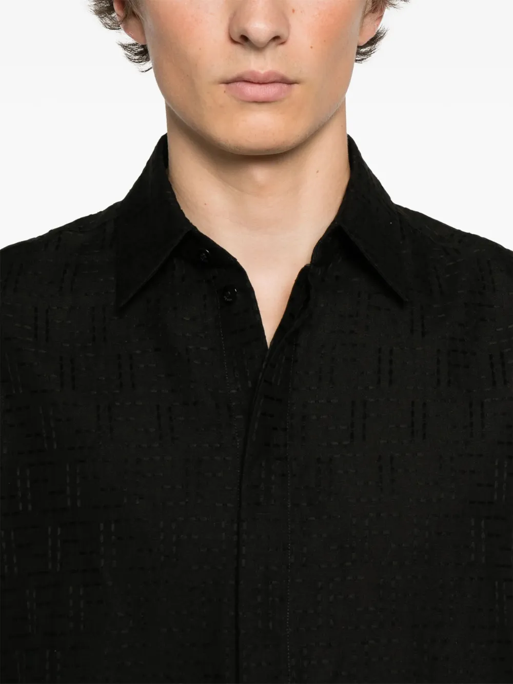 FENDI Overhemd met FF-jacquard Zwart