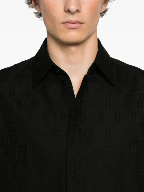 FENDI ブラック FFリネンシャツ FENDI FF-jacquard Shirt | Black | FARFETCH