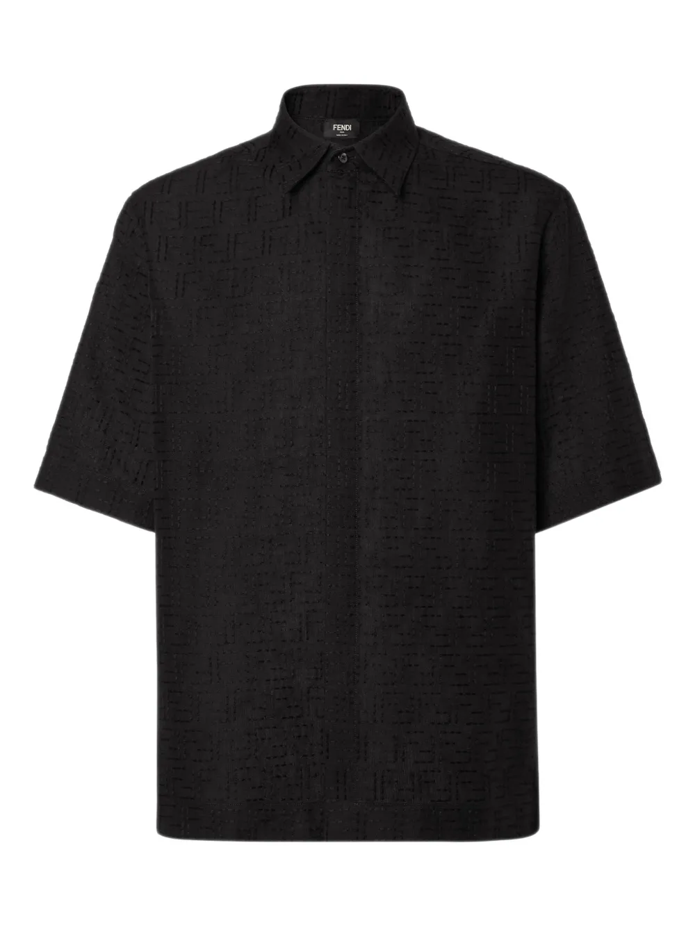 FENDI Overhemd met FF-jacquard Zwart