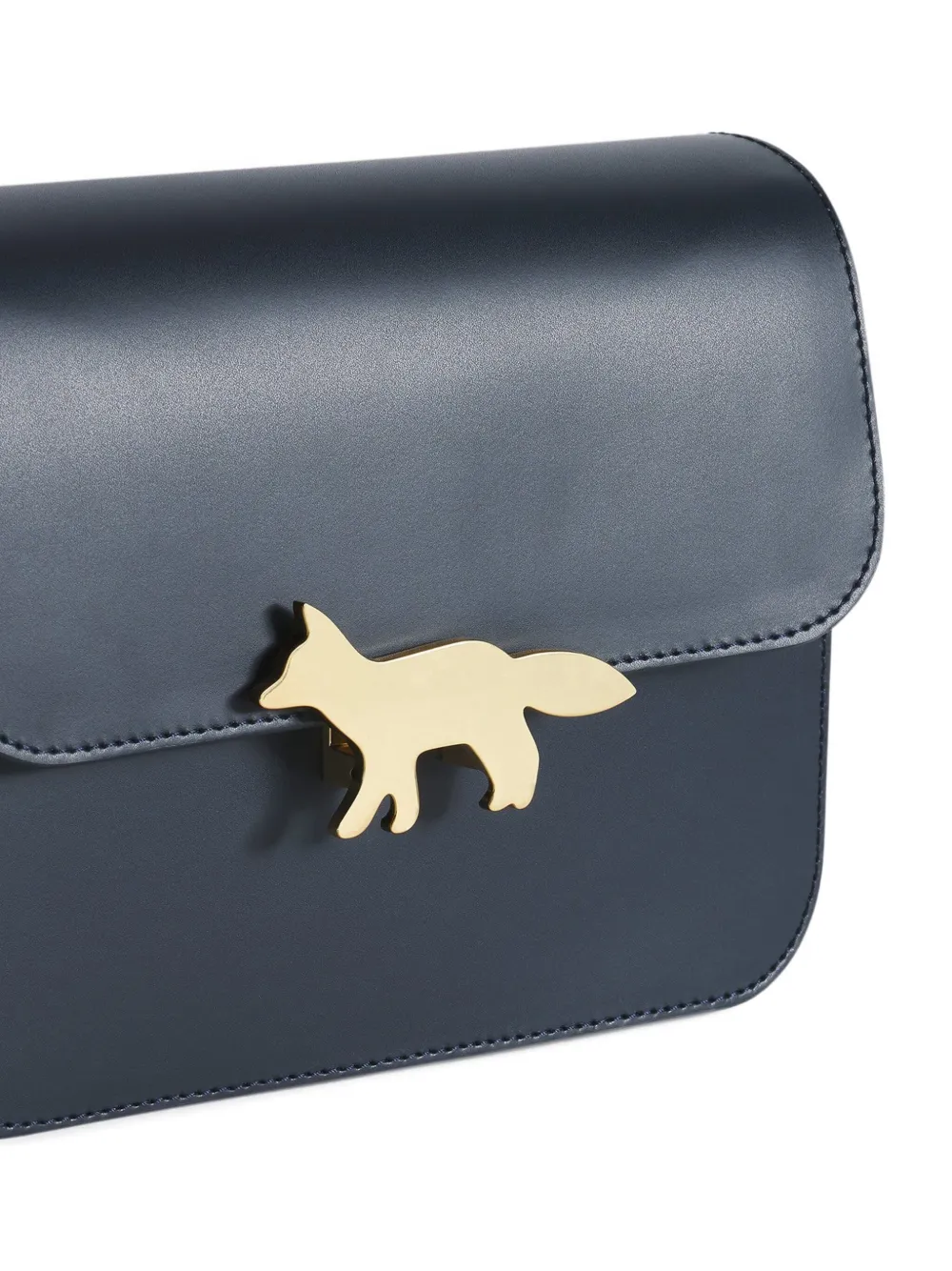 Maison Kitsuné Edie leather mini bag Blauw