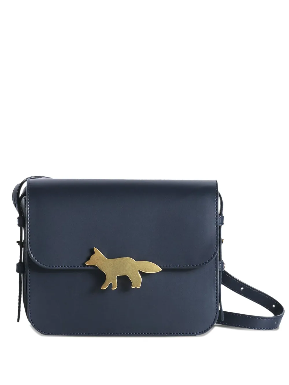 Maison Kitsuné Edie leather mini bag Blauw