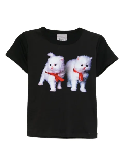 Ashley Williams kitten-print T-shirt