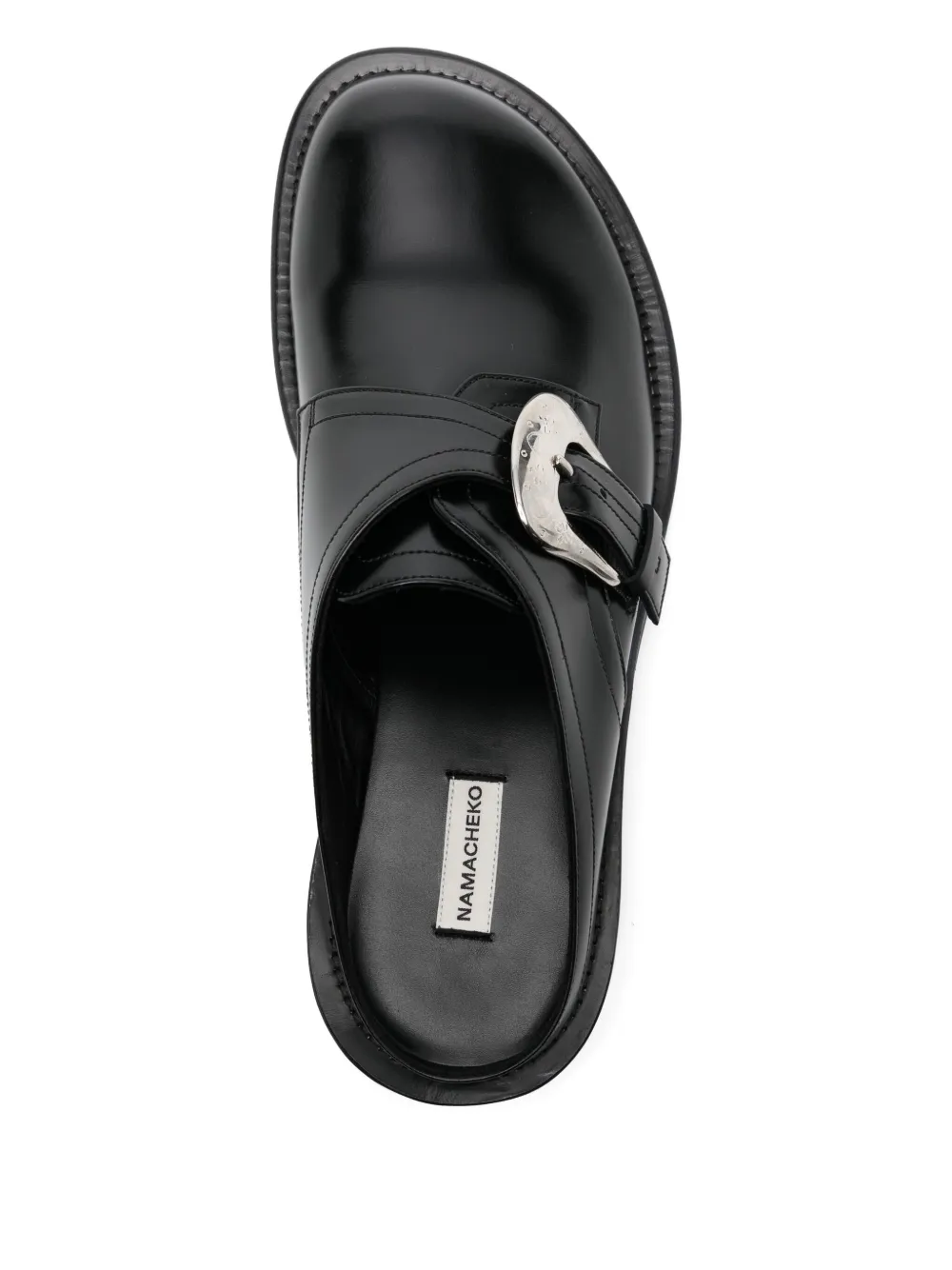 Namacheko Leather Monk Shoes In Black