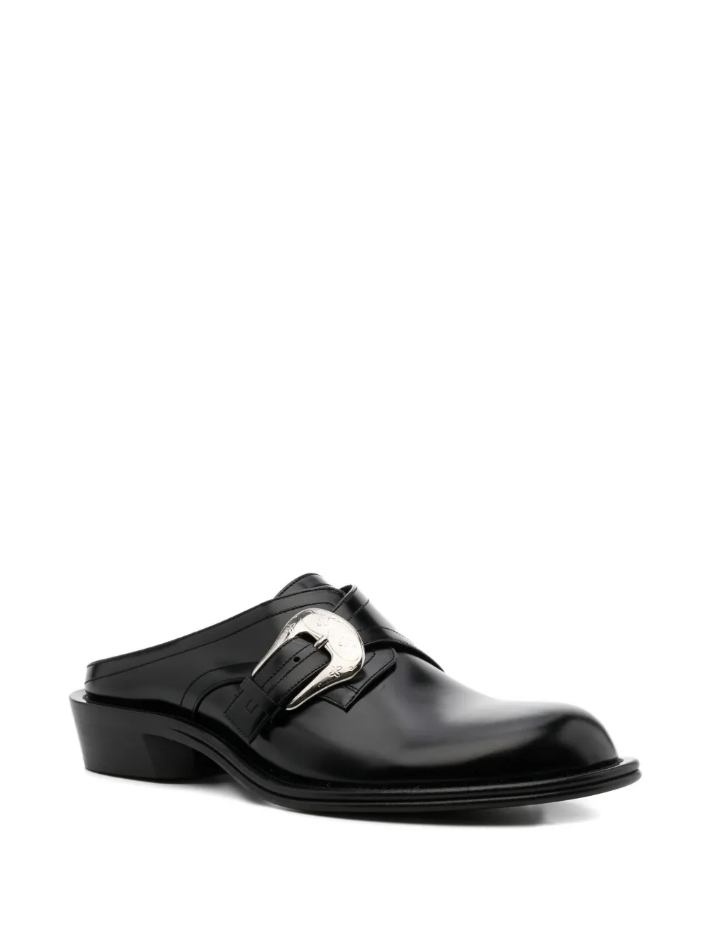 Namacheko Leather Monk Shoes In Black