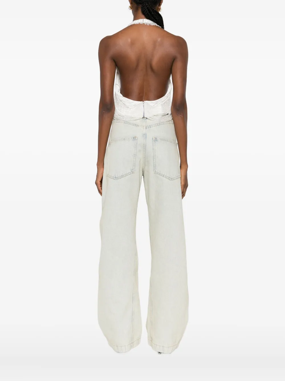 Giuseppe Di Morabito Halterneck Fringed Top In White