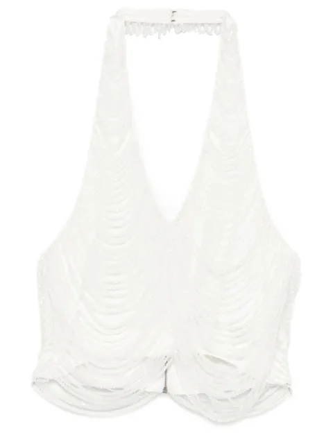 Giuseppe Di Morabito halterneck fringed top