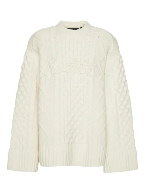ROTATE BIRGER CHRISTENSEN cable-knit crew-neck sweater