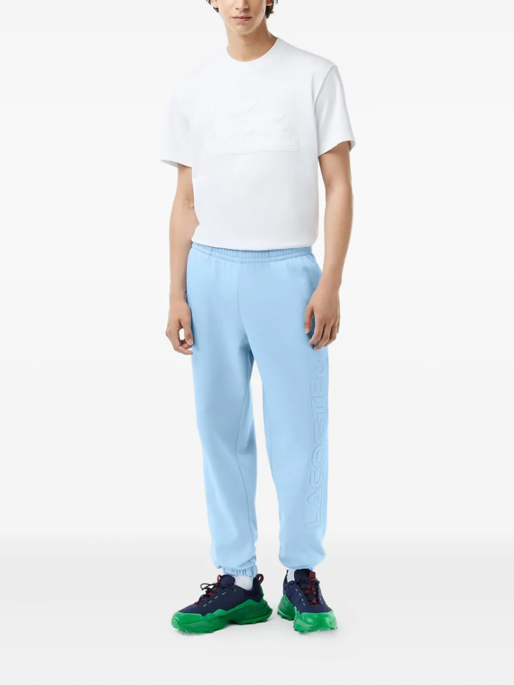 Lacoste embossed-logo track-pants Blauw