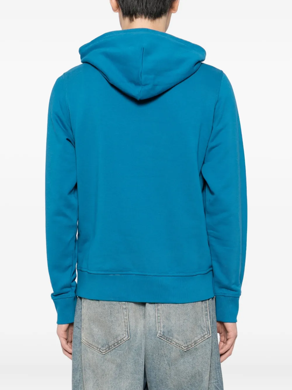 Diesel Logo-patch Hoodie In Blue